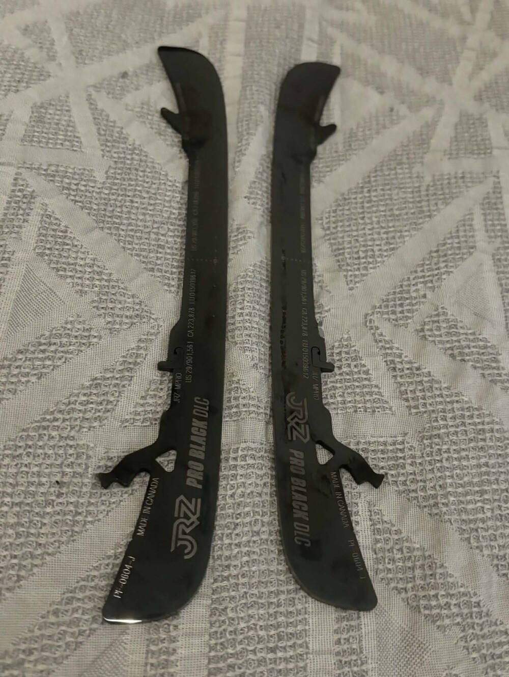 JRZ Pro Black DLC Hockey Steel Runners, Size: 263